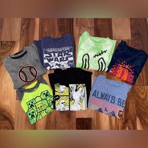 7 Boys long sleeve shirt bundle -size 5 - 5/6
